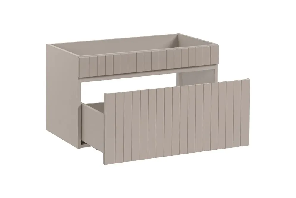 Szafka pod umywalkę ICONIC CASHMERE 82 80cm beżowa wisząca I sklep meblowy MIRAT. styl RYFLOWANY kolekcja ICONIC