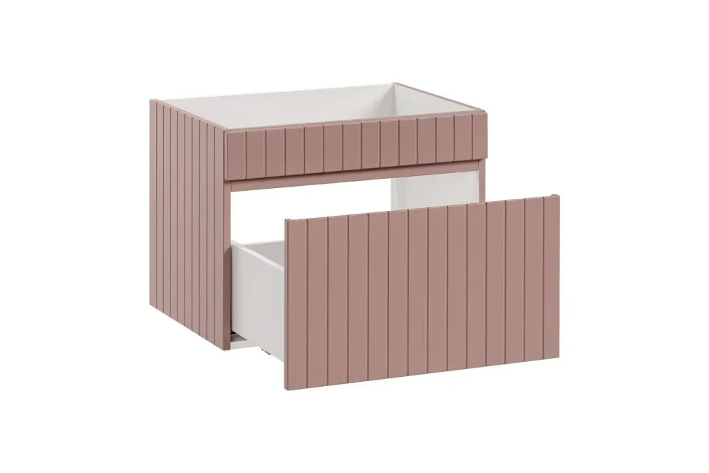 Szafka pod umywalkę ICONIC ROSE 82 60 cm różowa ryflowane fronty I sklep meblowy MIRAT. styl RYFLOWANY