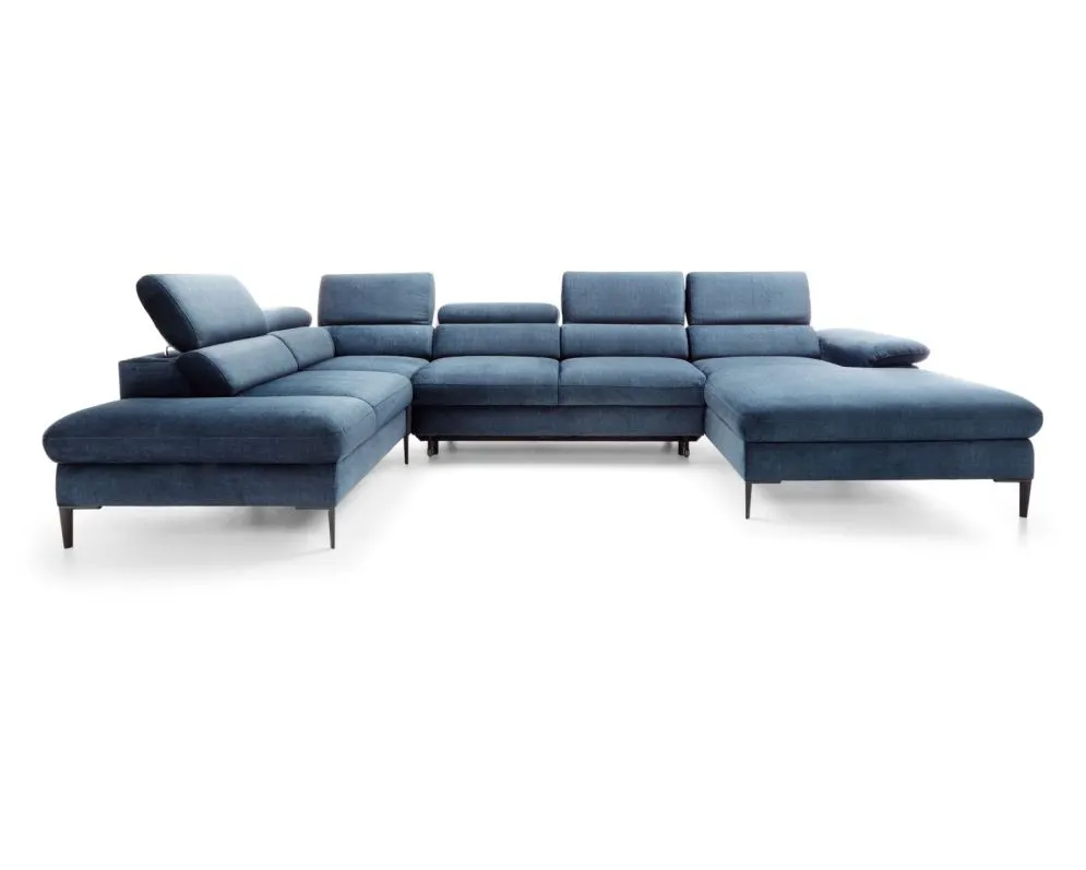 Narożnik z funkcją spania SIMON U2 granatowy prawy/lewy I sklep meblowy MIRAT.