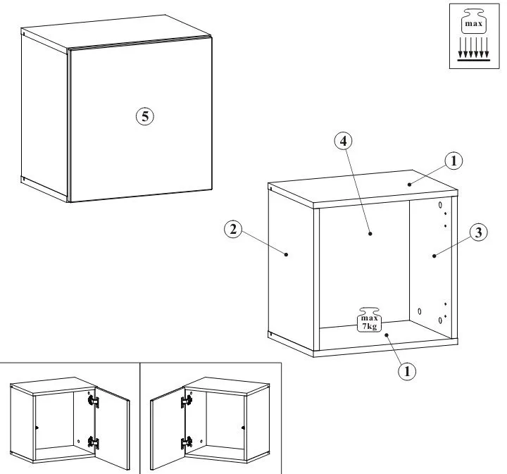 Zestaw mebli do przedpokoju EASY III dąb wotan/biały mat wiszące I sklep meblowy MIRAT.  kolekcja EASY