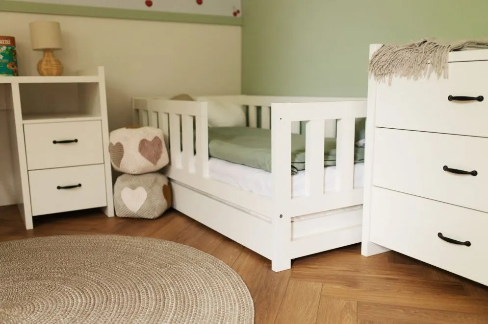 Łóżko młodzieżowe AMELIA 160x80 białe skandynawskie I sklep meblowy MIRAT. styl SKANDYNAWSKI kolekcja AMELIA