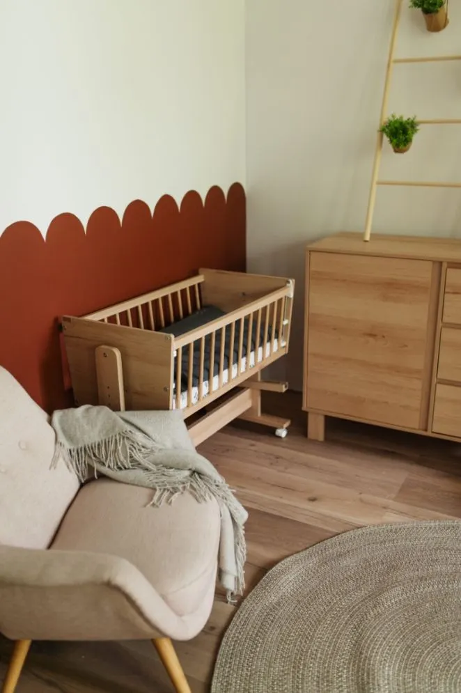 Łóżeczko kołyska KAJA 5w1 buk dostawne małe I sklep meblowy MIRAT. styl SKANDYNAWSKI