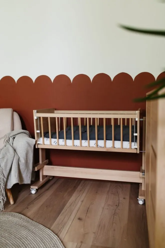 Łóżeczko kołyska KAJA 5w1 buk dostawne małe I sklep meblowy MIRAT. styl SKANDYNAWSKI