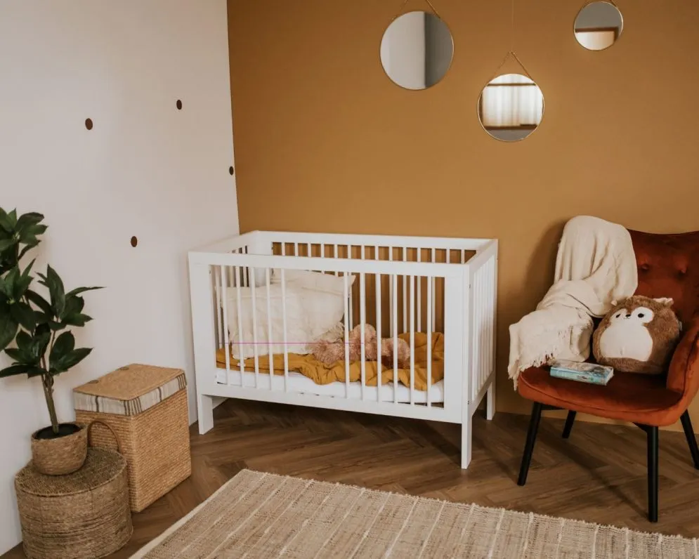 Łóżeczko dziecięce OLIVIA 120x60 białe I sklep meblowy MIRAT. styl SKANDYNAWSKI