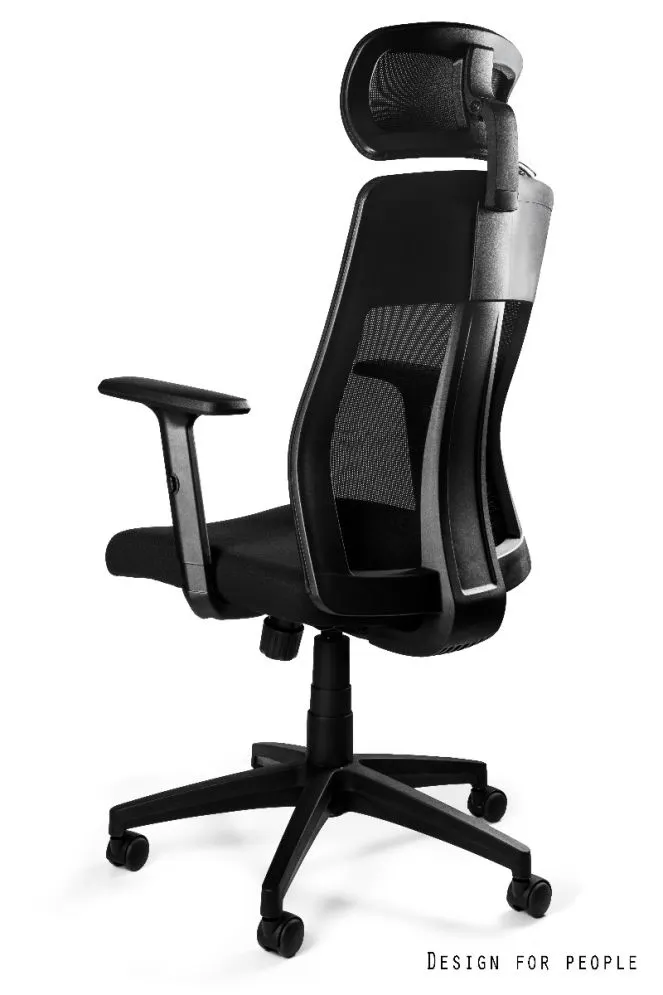 Fotel biurowy EXPLORE czarny z zagłówkiem | MIRAT.