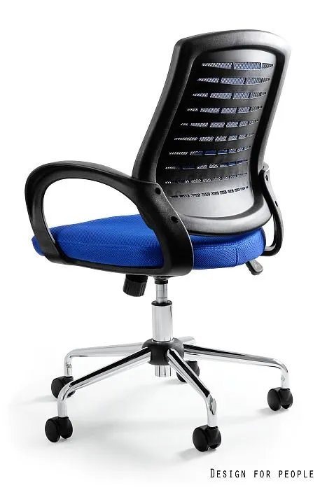 Fotel biurowy AWARD niebieski z podłokietnikami i regulacją wysokości siedziska | MIRAT. w stylu  kolekcja