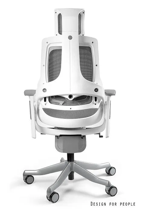 Fotel biurowy WAU biały/szary siatka | MIRAT.