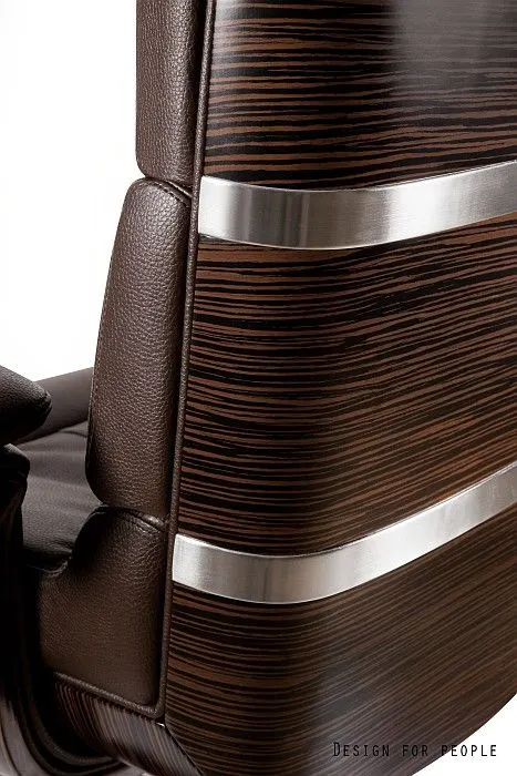 Fotel biurowy LORD brązowy skórzany do gabinetu | MIRAT.