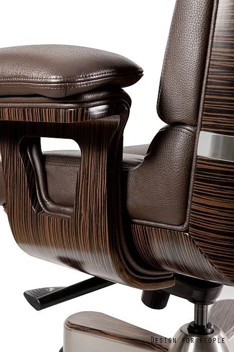 Fotel biurowy LORD brązowy skórzany do gabinetu | MIRAT.