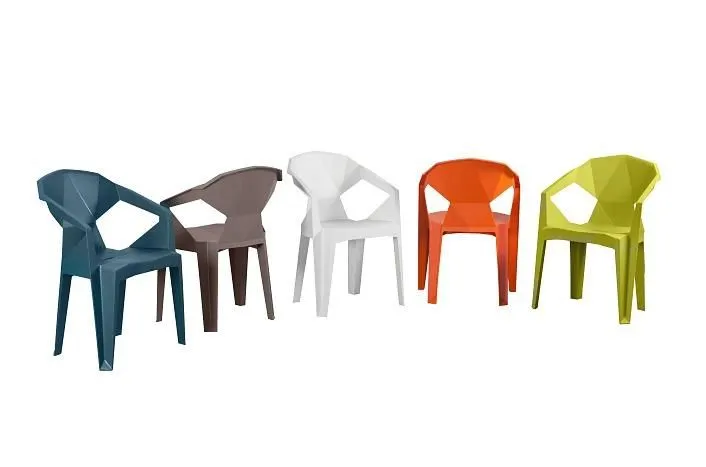 Krzesło MUZE żółte z tworzywa sztucznego do kuchni | MIRAT.