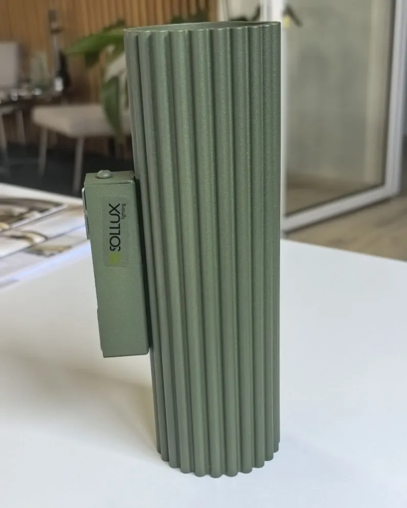 Kinkiet KARBON 30 zielony oliwkowy ryflowany modernistyczny | sklep MIRAT kolekcja karbon