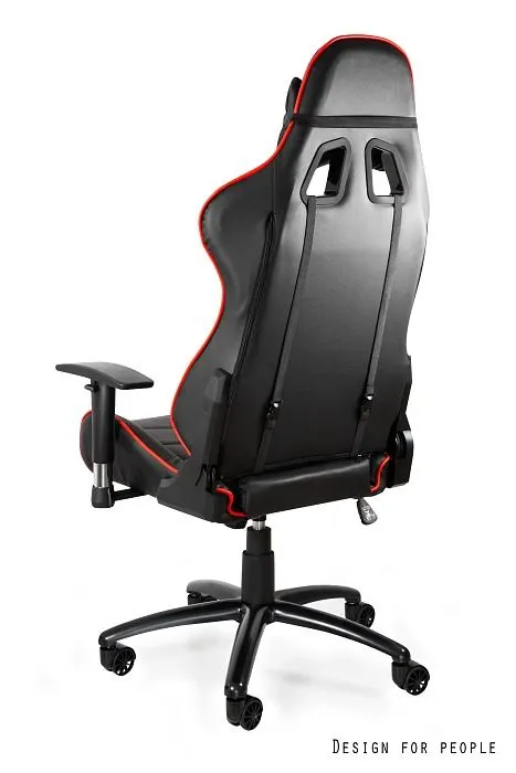 Fotel DYNAMIQ V5 czarny/czerwony gamingowy do komputera | MIRAT.