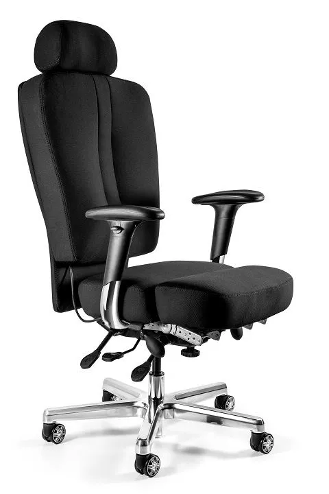 Fotel biurowy MAJOR czarny z regulowanymi podłokietnikami | MIRAT.