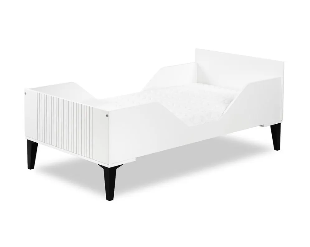 Łóżeczko dziecięce tapczanik MIA 140x70 białe/czarne rosnące z dzieckiem I sklep meblowy MIRAT. kolekcja MIA