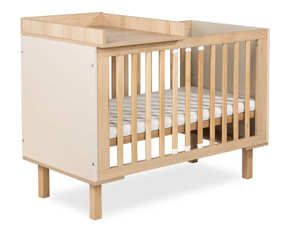 Łóżeczko dziecięce LAURA 120x60 buk/szampański I sklep meblowy MIRAT. styl SKANDYNAWSKI kolekcja LAURA