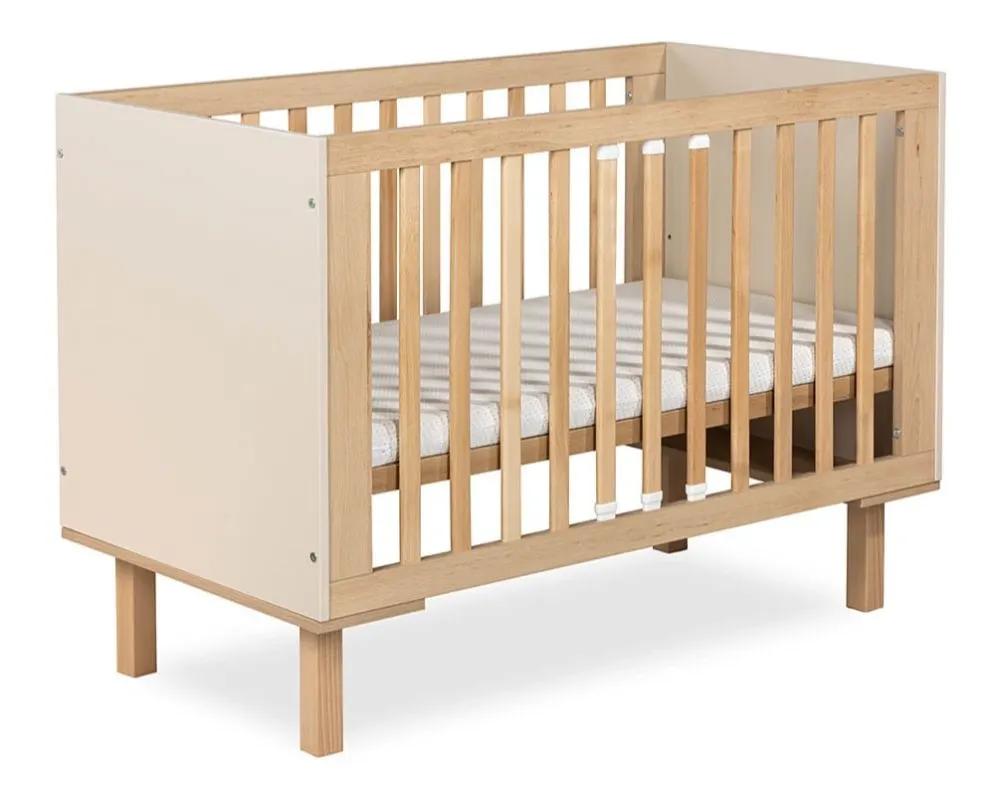 Łóżeczko dziecięce LAURA 120x60 buk/szampański I sklep meblowy MIRAT. styl SKANDYNAWSKI kolekcja LAURA