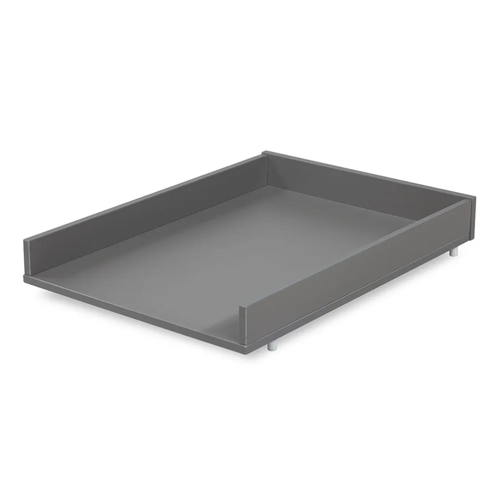 Łóżeczko dziecięce PAULINE 120x60 grafitowe/dąb z barierką minimalistyczne I sklep meblowy MIRAT.  kolekcja PAULINE