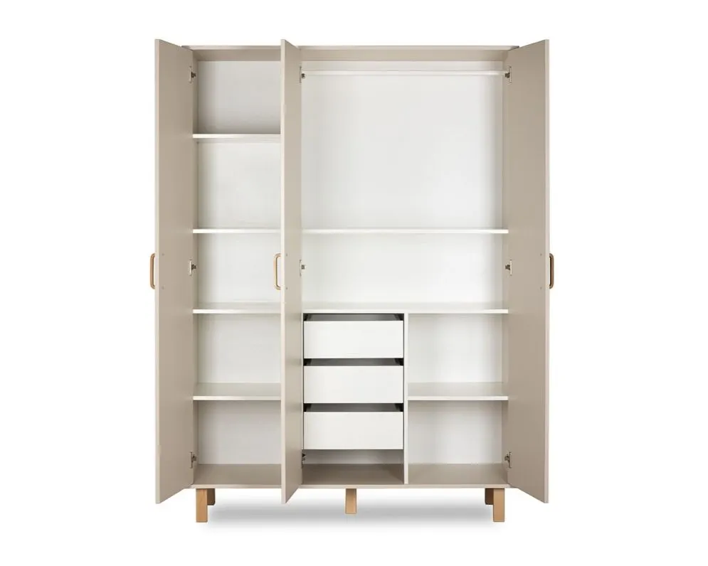 Szafa LAURA 3D buk/szampańska I sklep meblowy MIRAT. styl SKANDYNAWSKI kolekcja LAURA