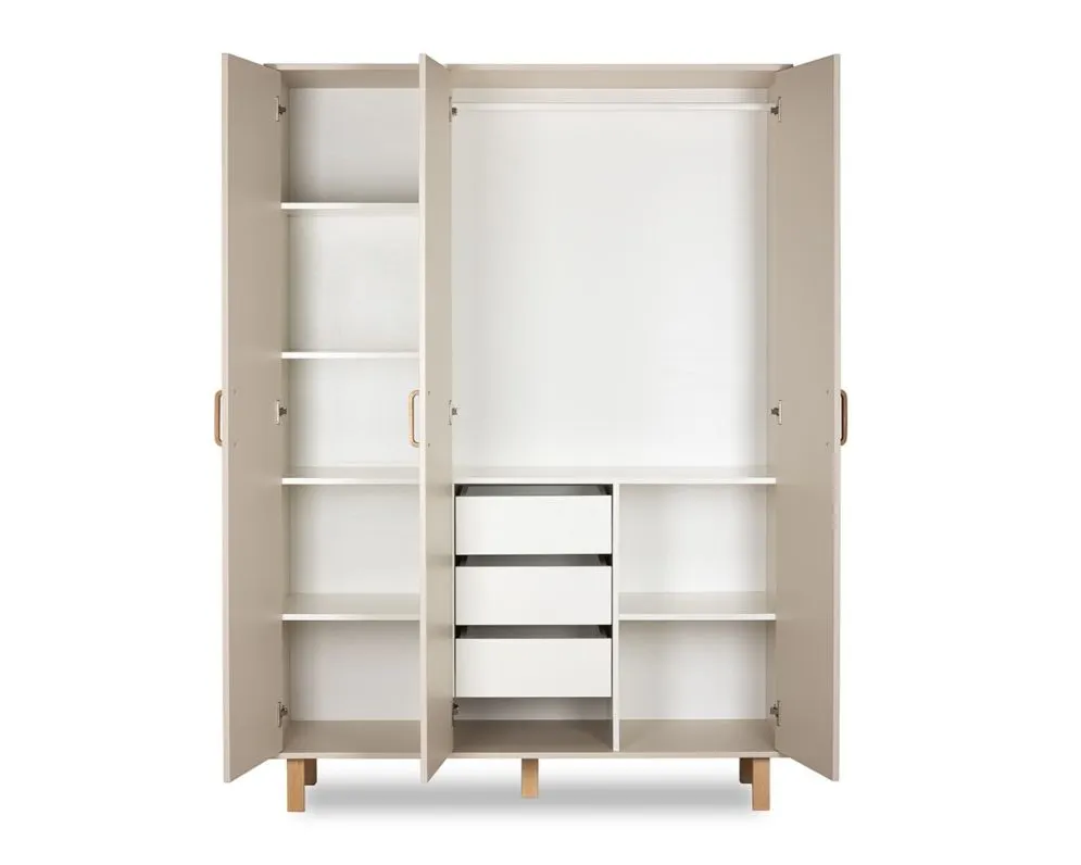 Szafa LAURA 3D buk/szampańska I sklep meblowy MIRAT. styl SKANDYNAWSKI kolekcja LAURA