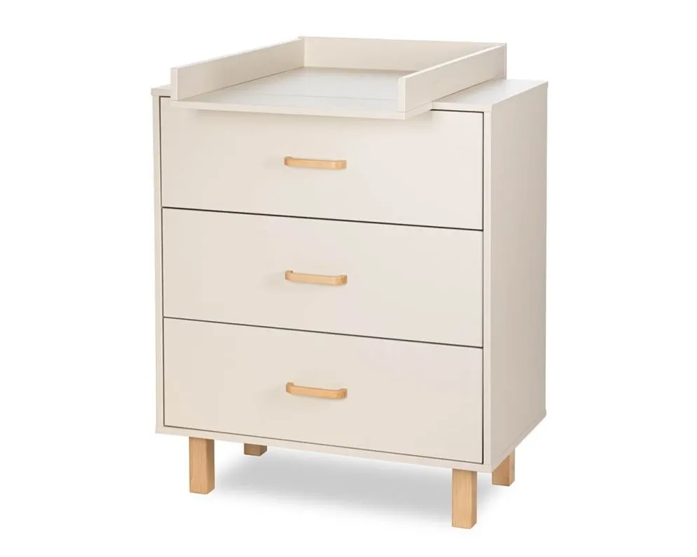 Komoda dla dzieci LAURA 80 3S buk/szampańska I sklep meblowy MIRAT. styl SKANDYNAWSKI kolekcja LAURA