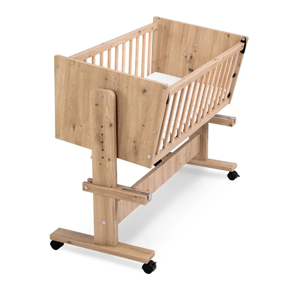 Łóżeczko kołyska KAJA 5w1 dąb dostawne na kółkach I sklep meblowy MIRAT. styl SKANDYNAWSKI