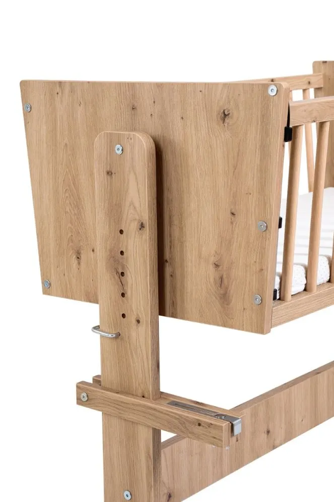 Łóżeczko kołyska KAJA 5w1 dąb dostawne na kółkach I sklep meblowy MIRAT. styl SKANDYNAWSKI