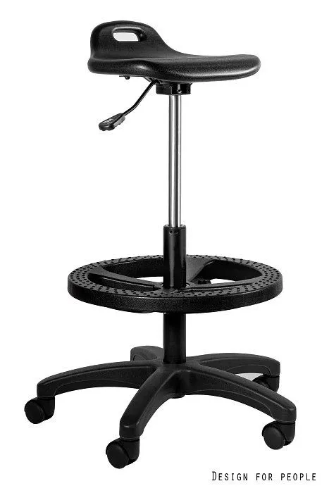 Taboret TORO czarny specjalistyczny z podnóżkiem | MIRAT.