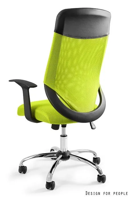 Fotel biurowy MOBI PLUS zielony z regulowanym oparciem i zagłówkiem | MIRAT. w stylu  kolekcja