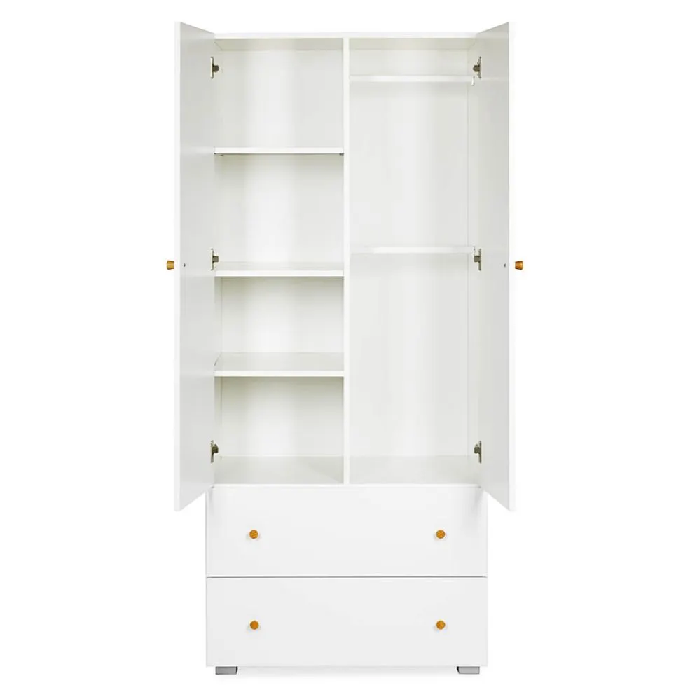 Szafa dwudrzwiowa KAROLINA 80cm biała z szufladami I sklep meblowy MIRAT. styl SKANDYNAWSKI kolekcja KAROLINA