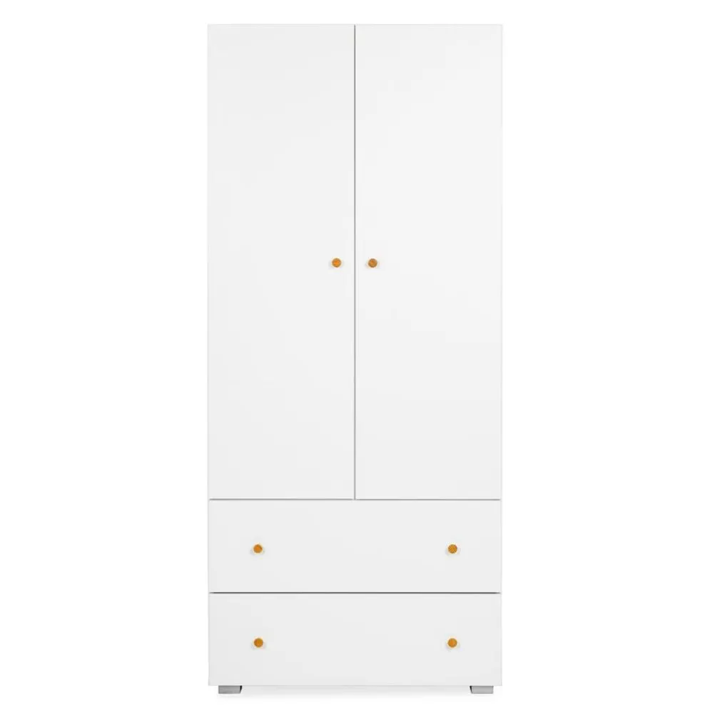 Szafa dwudrzwiowa KAROLINA 80cm biała z szufladami I sklep meblowy MIRAT. styl SKANDYNAWSKI kolekcja KAROLINA