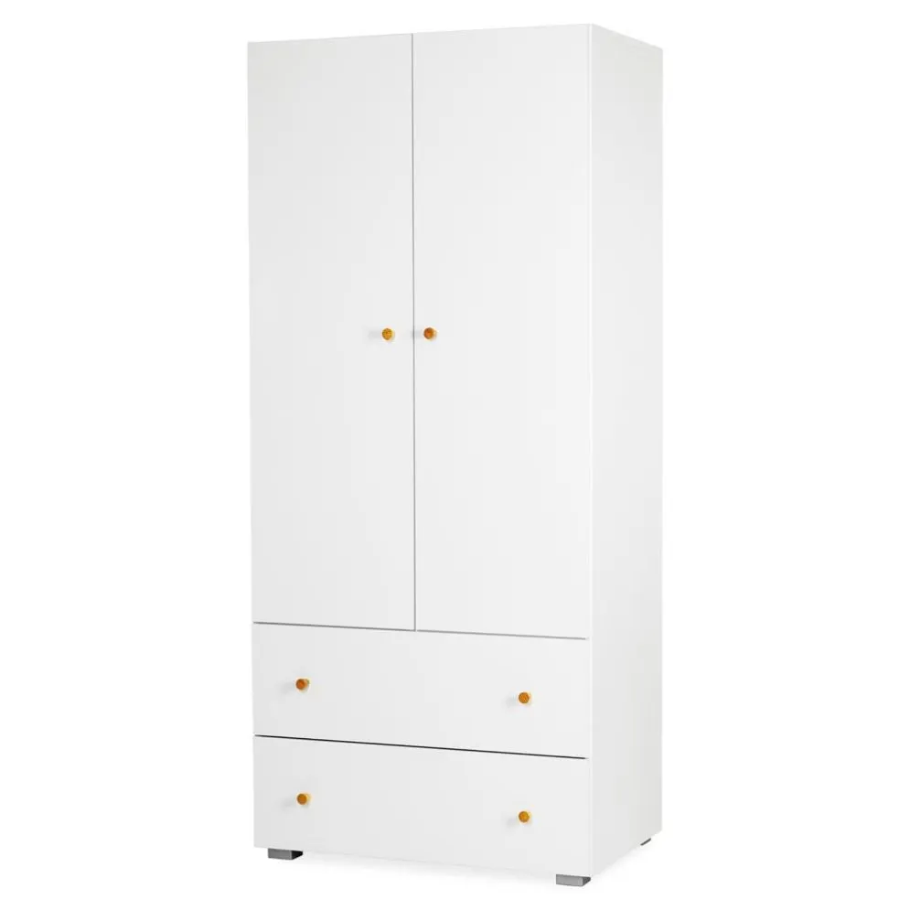 Szafa dwudrzwiowa KAROLINA 80cm biała z szufladami I sklep meblowy MIRAT. styl SKANDYNAWSKI kolekcja KAROLINA