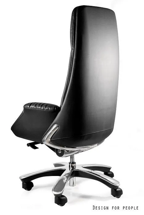 Fotel biurowy PATRON czarny z podłokietnikami stałymi | MIRAT.