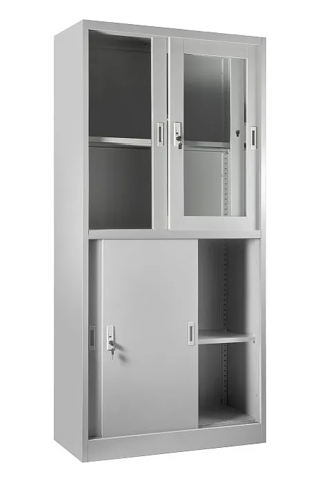 Szafka metalowa XD-015 szara biurowa z zamkiem | MIRAT. w stylu kolekcja