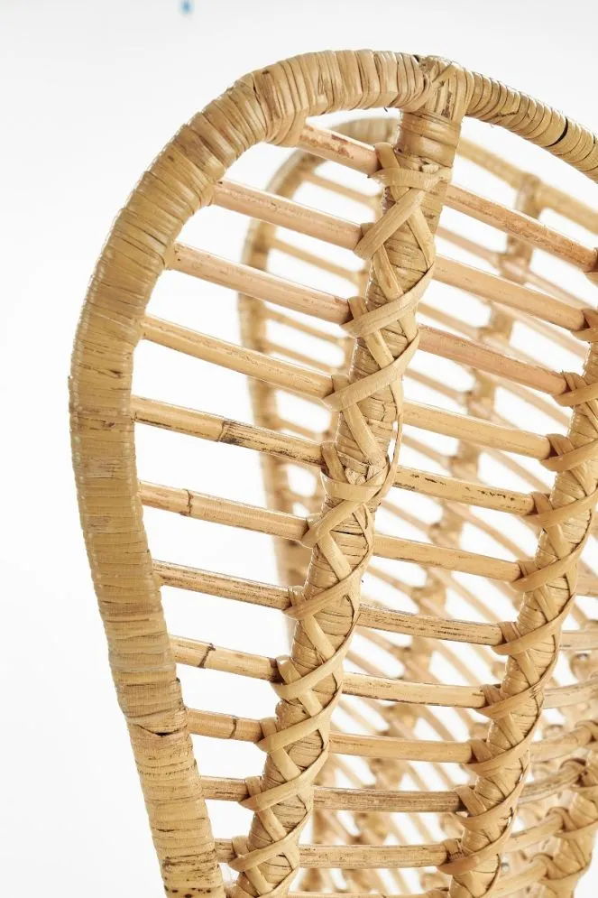 Krzesło INDIANA rattanowe typu uszak na metalowej podstawie | MIRAT. w stylu LOFT kolekcja