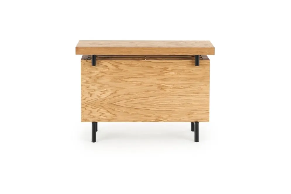 Konsola INFERNO 106x30 dąb/czarna w stylu loft | MIRAT. styl LOFT