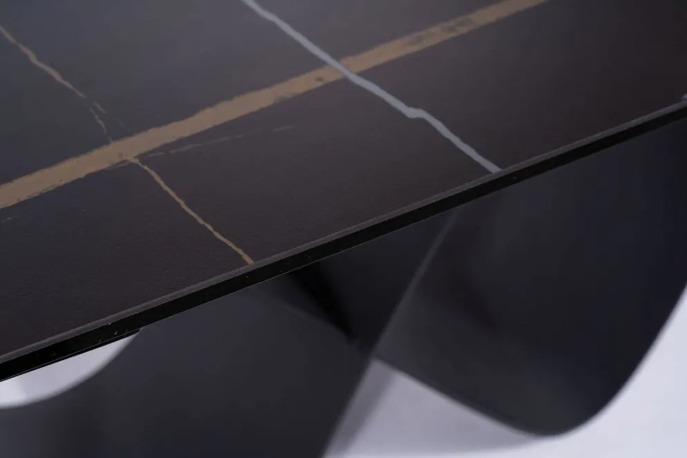 Stół INFINITY CERAMIC 160(240)x95 czarny I sklep meblowy MIRAT. styl GLAMOUR, LOFT