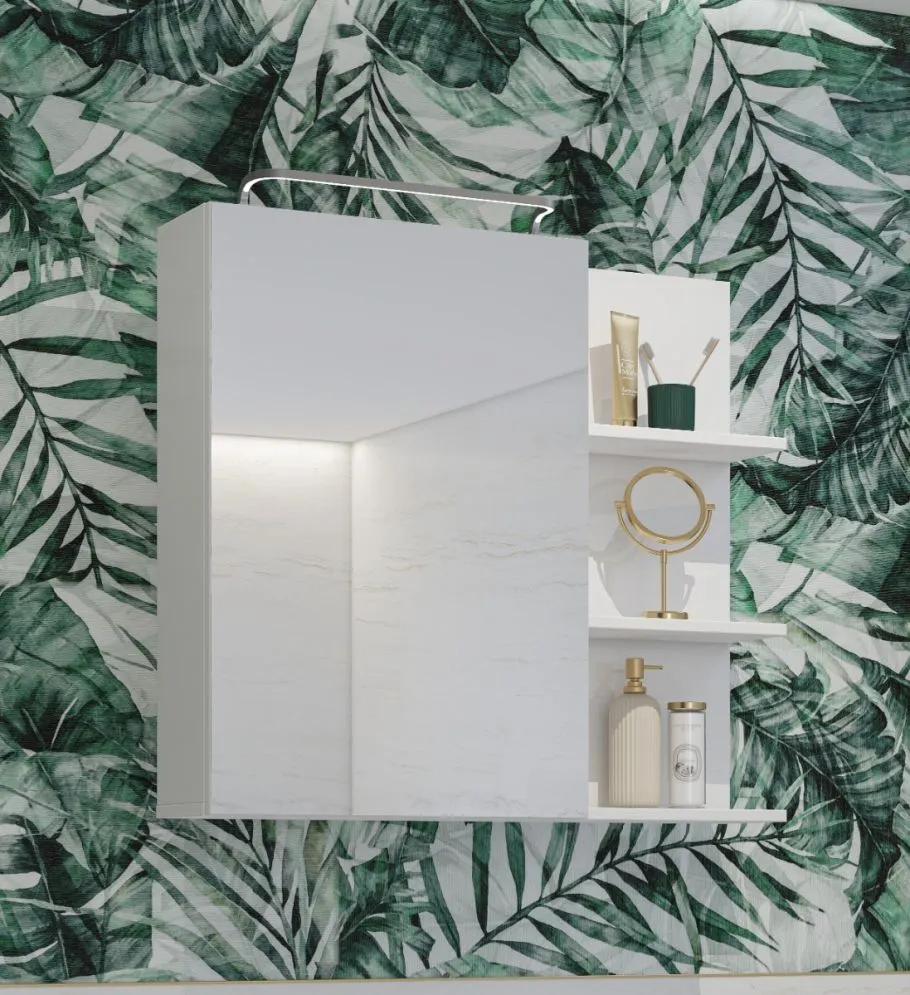Szafka łazienkowa GAJA 1D 78cm biała z lustrem jednodrzwiowa I sklep meblowy MIRAT.  kolekcja GAJA