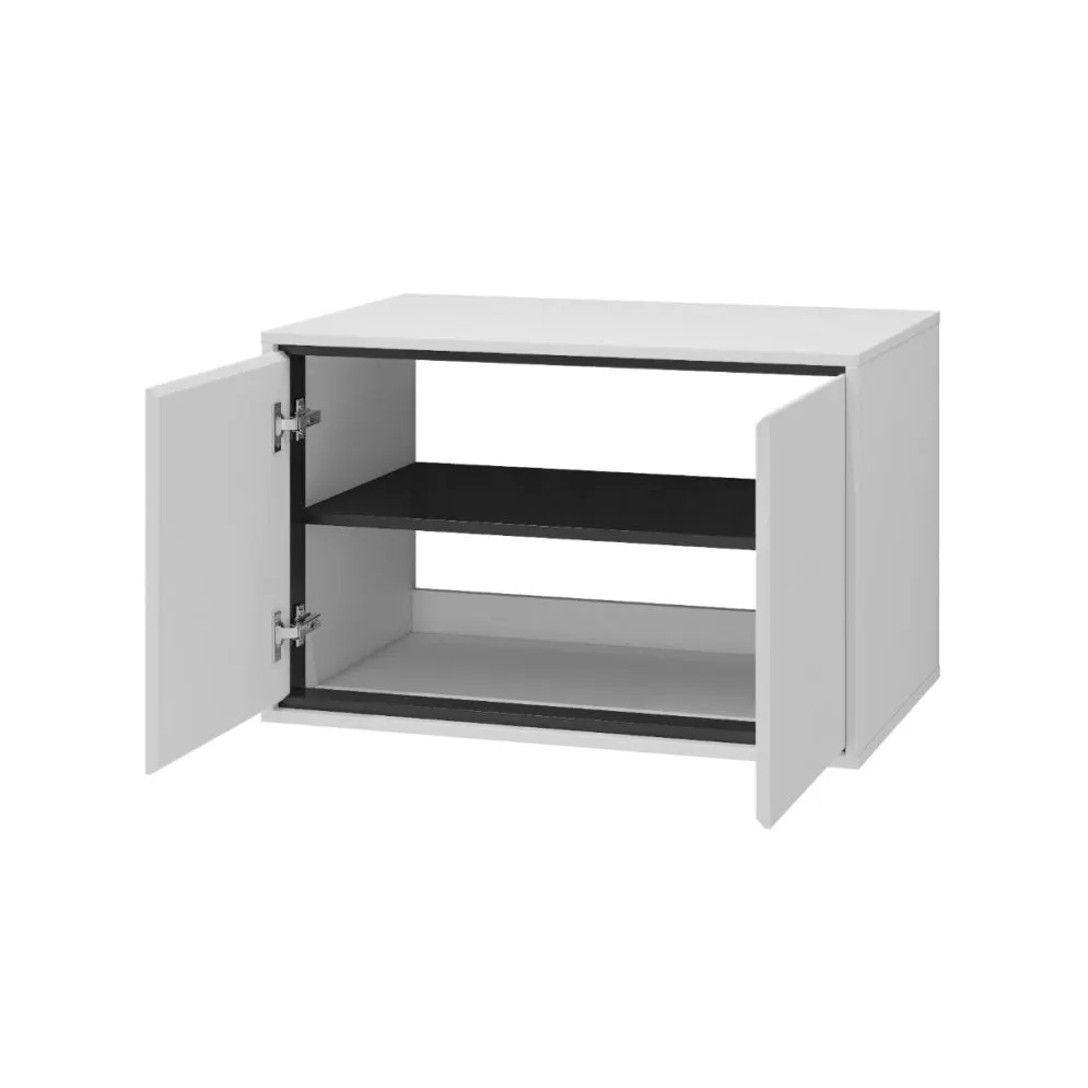 Wisząca szafka pod umywalkę nablatową GAJA 2D 78cm biały połysk/czarna I sklep meblowy MIRAT.  kolekcja GAJA