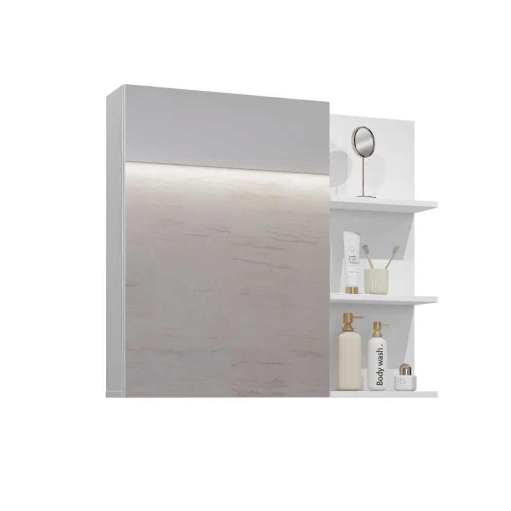 Szafka łazienkowa GAJA 1D 78cm biała z lustrem jednodrzwiowa I sklep meblowy MIRAT.  kolekcja GAJA