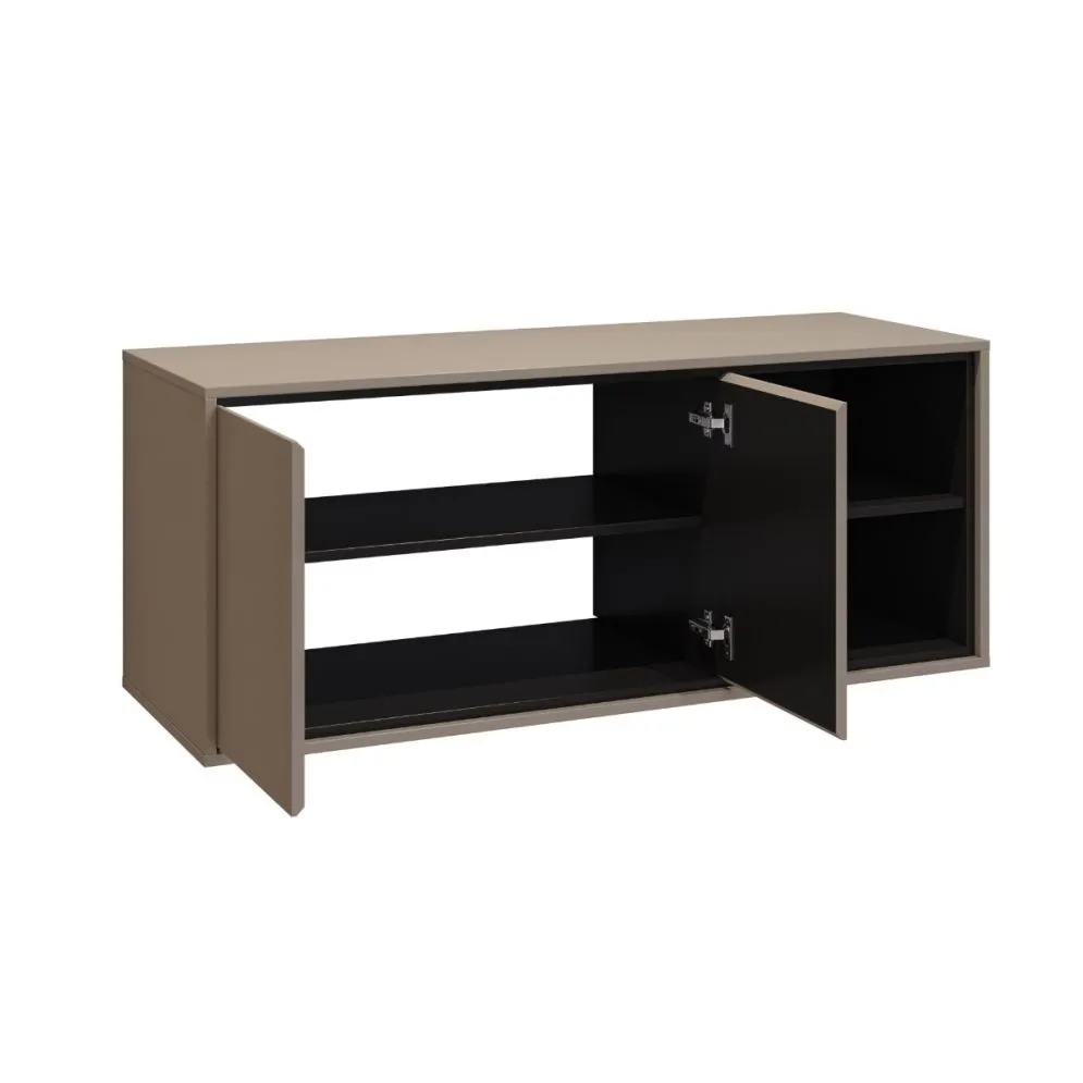 Szafka pod umywalkę nablatową GAJA 2D 120cm congo/czarna z regałem I sklep meblowy MIRAT.  kolekcja GAJA