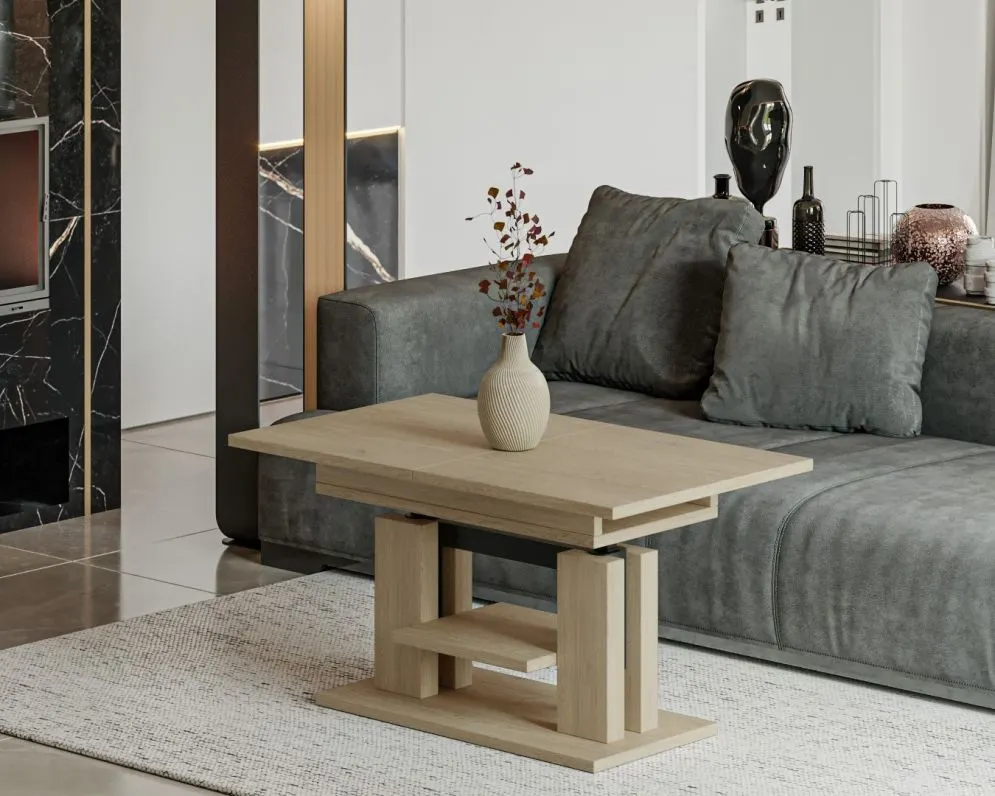 Ława rozkładana podnoszona ISO 110(170)x65 dąb cremona torro I sklep meblowy MIRAT.