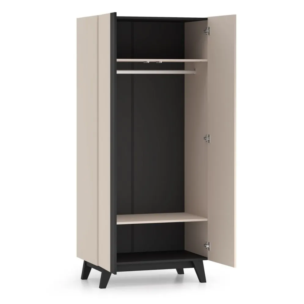 Szafa FRESHION 2D kaszmirowa/czarna I sklep meblowy MIRAT.  kolekcja FRESHION