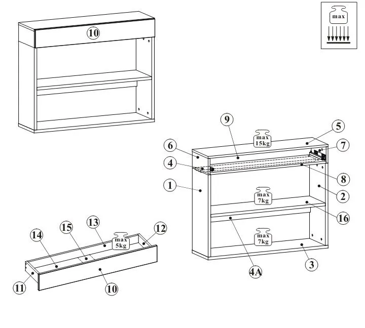 Zestaw mebli do przedpokoju EASY IV biały mat/dąb wotan z lustrami I sklep meblowy MIRAT. kolekcja EASY