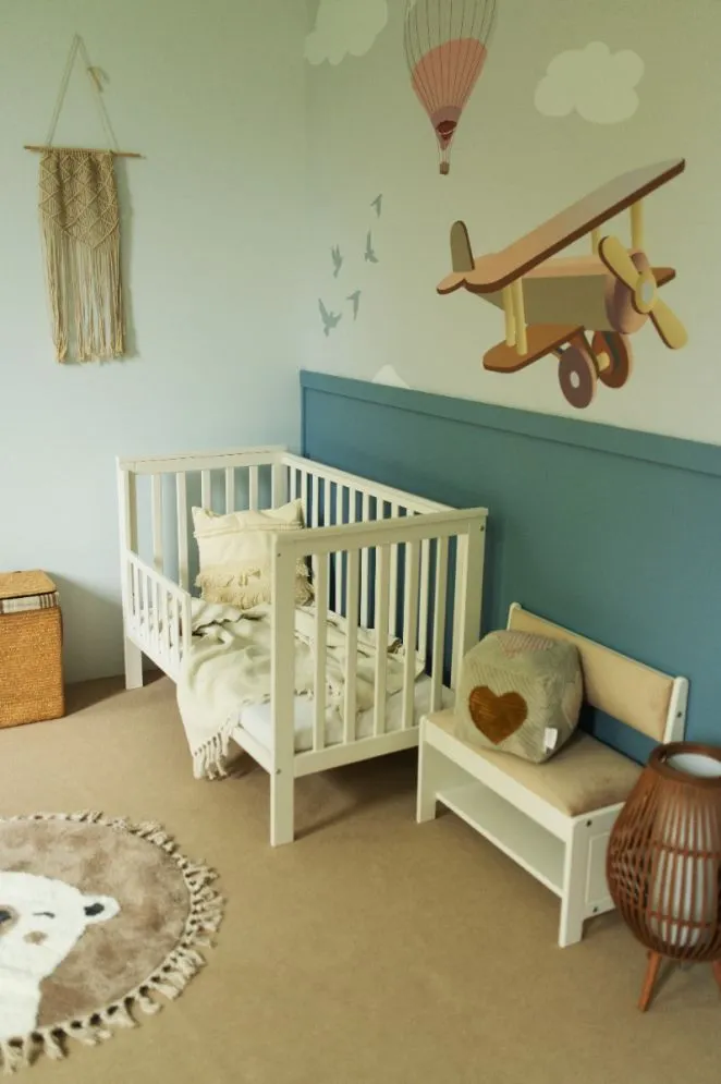 Łóżeczko dziecięce FILIP 120x60 białe sosnowe I sklep meblowy MIRAT. styl SKANDYNAWSKI