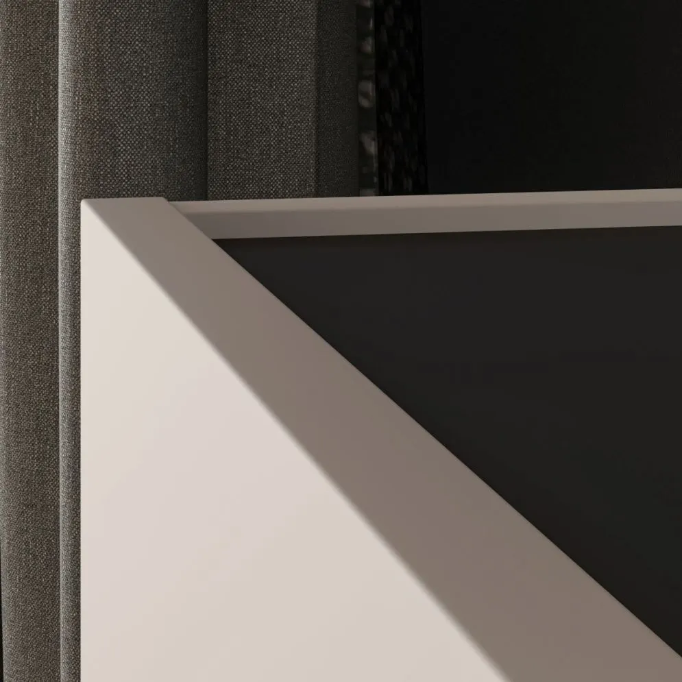 Komoda FRESHION 04 1D3S 120 kaszmirowa/czarna I sklep meblowy MIRAT.  kolekcja FRESHION