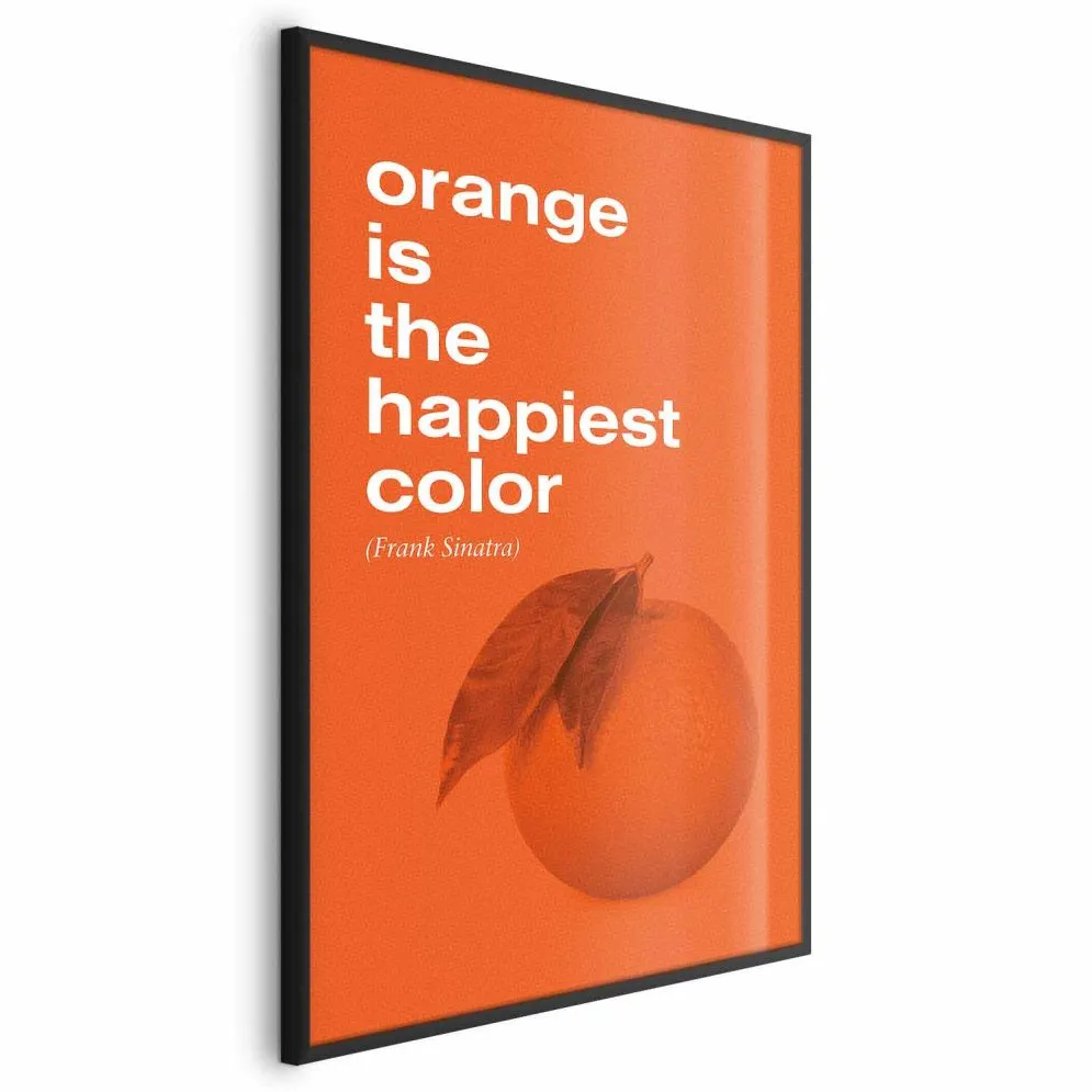 Plakat The Happiest Colour 29,7x42 cm z ramą czarną bez marginesu | MIRAT.