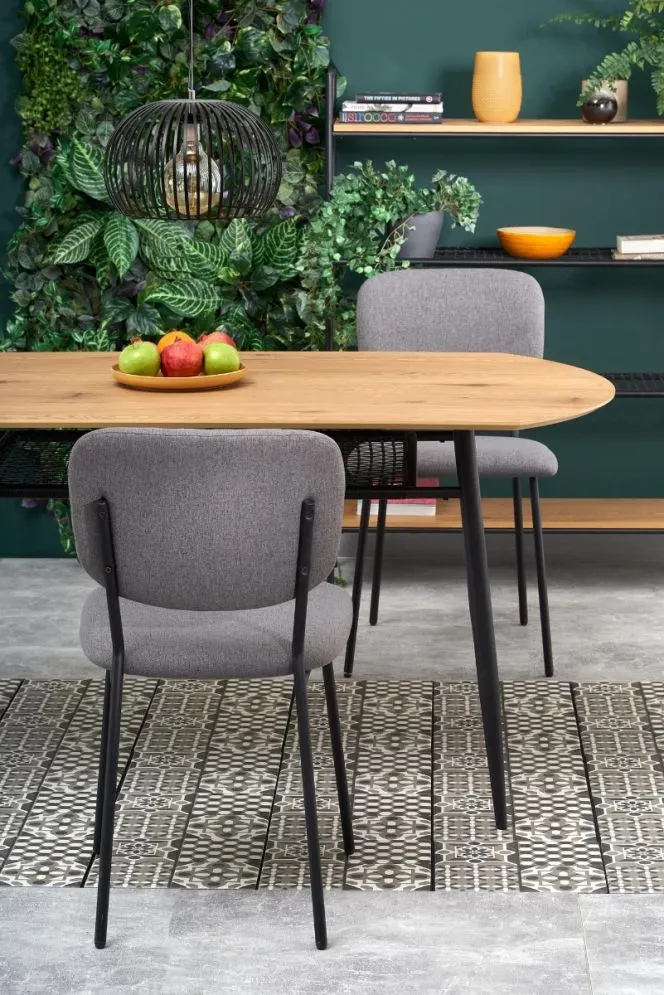 Stół JACKSON 160x90 dąb/czarny do salonu w stylu loft | MIRAT. styl LOFT