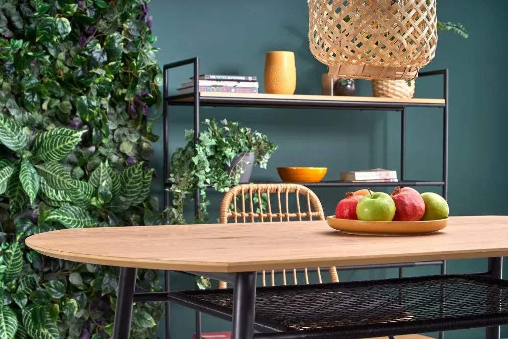 Stół JACKSON 160x90 dąb/czarny do salonu w stylu loft | MIRAT. styl LOFT