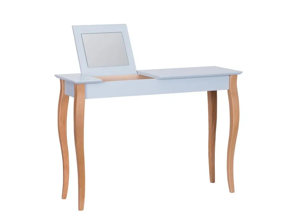 Toaletka z lustrem LILLO 105 cm jasnoszara kolorowa na kosmetyki | MIRAT.