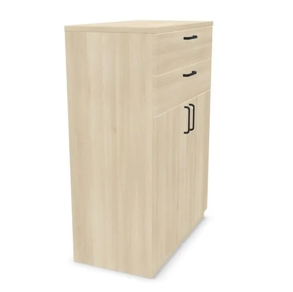 Komoda biurowa EASY SPACE CABINET HDE 2D2S 80cm akacjowa zamykana I sklep meblowy MIRAT.